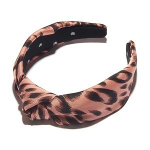 LELE SADOUGHI BLUSH SILK LEOPARD HEADBAND